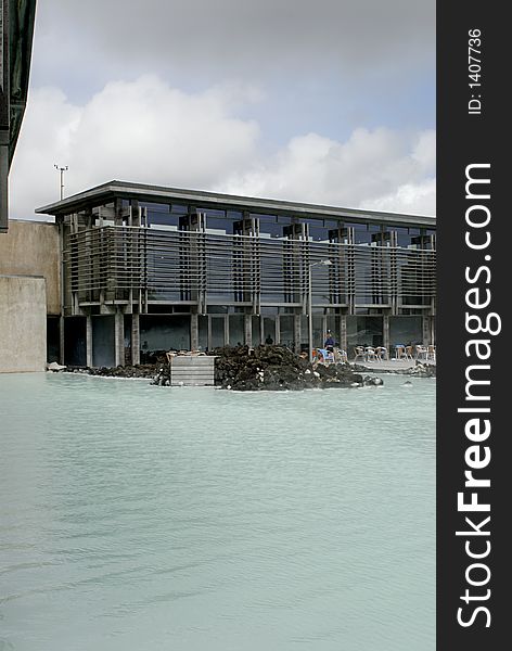 The Blue Lagoon, a geothermal bath resort in Iceland.