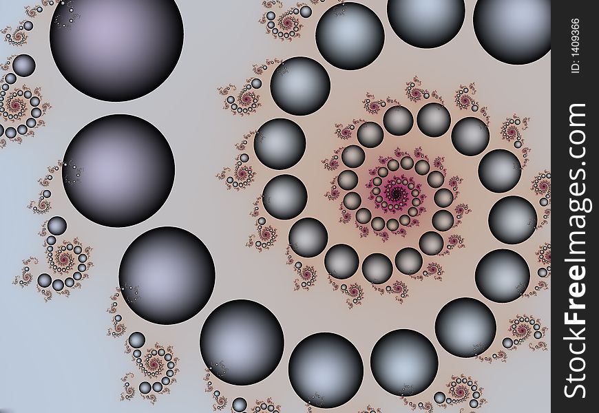 Gray and purple bubble fractal. Gray and purple bubble fractal