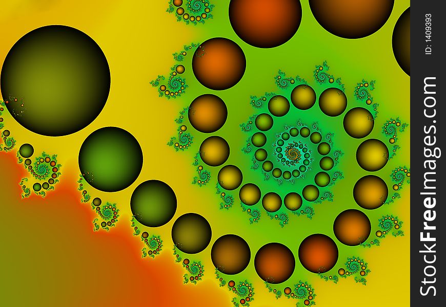 Colorful fractal made of bubbles. Colorful fractal made of bubbles