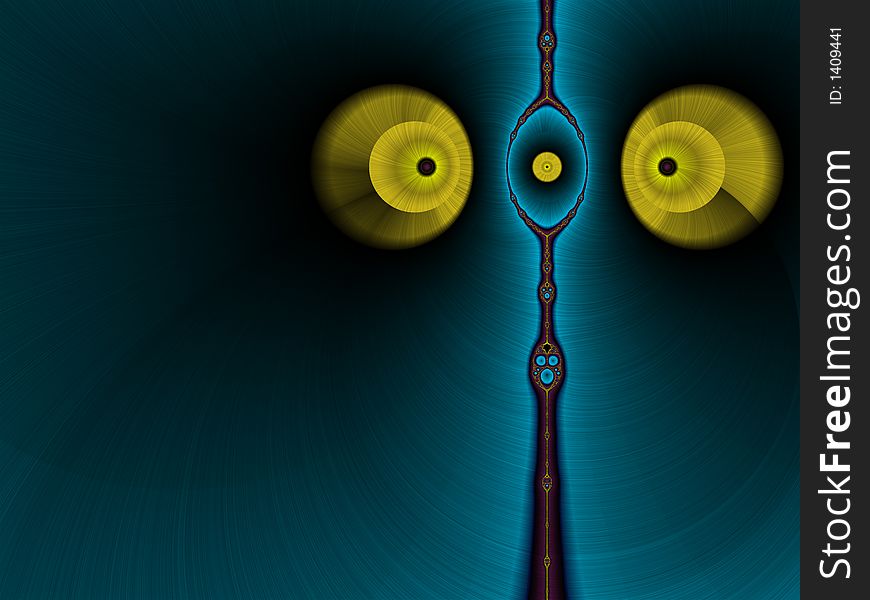 Alien eyes fractal with rays