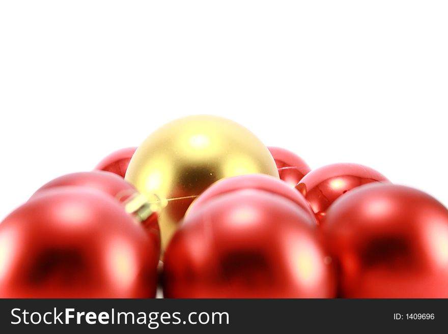 Christmas red and gold decoration. Christmas red and gold decoration