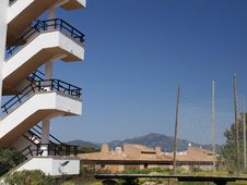 Repeated Stair Against Clear Blue Sky Royalty Free Stock Photos Repeated Stair Against Clear Blue Sky Royalty Free Stock Photos