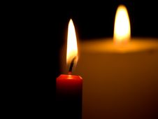 Two Candles Flaming Stock Photo Two Candles Flaming Stock Photo