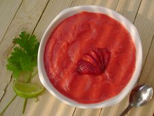 Strawberry Cream And Yoghurt Stock Image