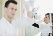 Students Couple In Lab Stock Photo Students Couple In Lab Stock Photo