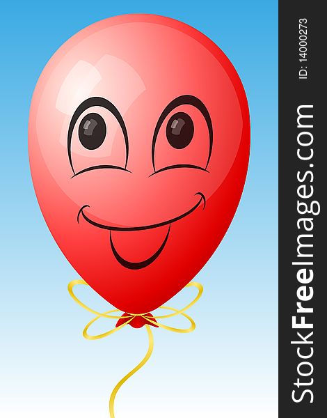 Graphic illustration of Smiling Balloon