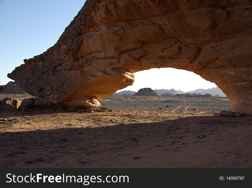 Arch in the desert of Libya, in Africa. Arch in the desert of Libya, in Africa