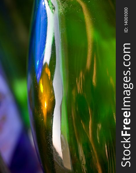 Abstract background multicolored glass bottles