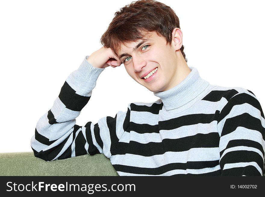 Portrait of young smiling person on white background. Portrait of young smiling person on white background.