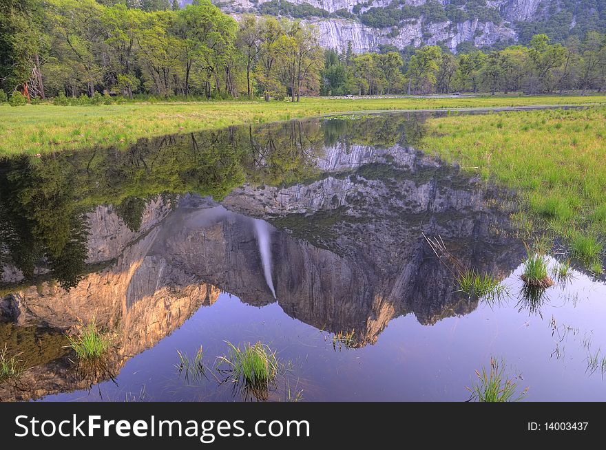 Reflection Of Yosemite Fall