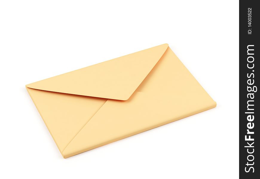 Envelope on a white background. Envelope on a white background.