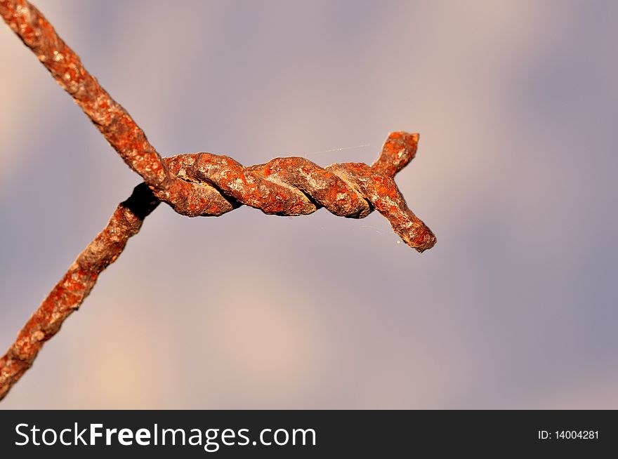 Barbed wire as a concept of Danger ahead. You can write something on the right side to make sense, according to your topic of interest.