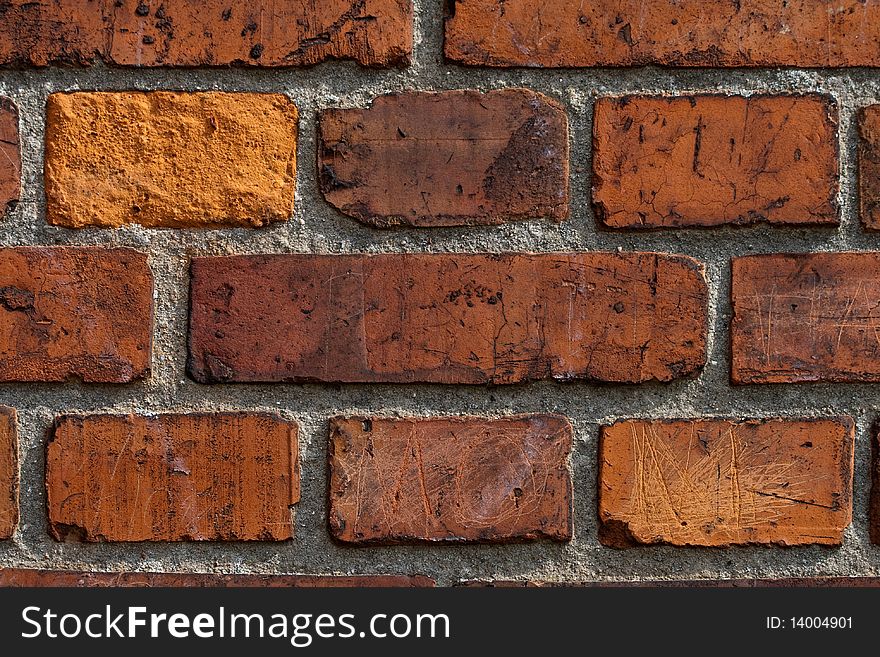 Vintage red brick wall texture