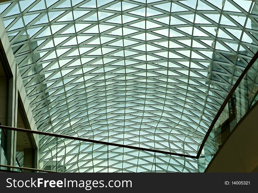 Geometric ceiling of building in Bratislava