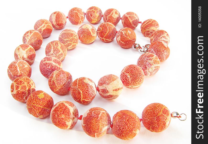 Coral colored beads