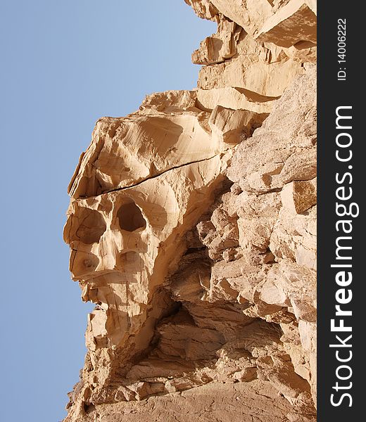 Limestone canyon in Sinai Peninsula, Egypt, near Sharm El Sheikh