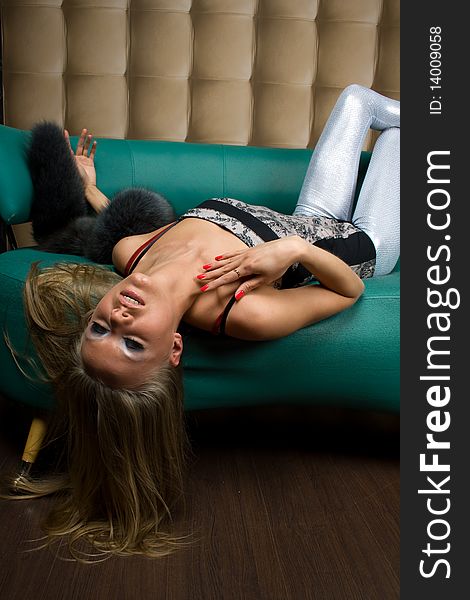 Girl Lying On The Sofa