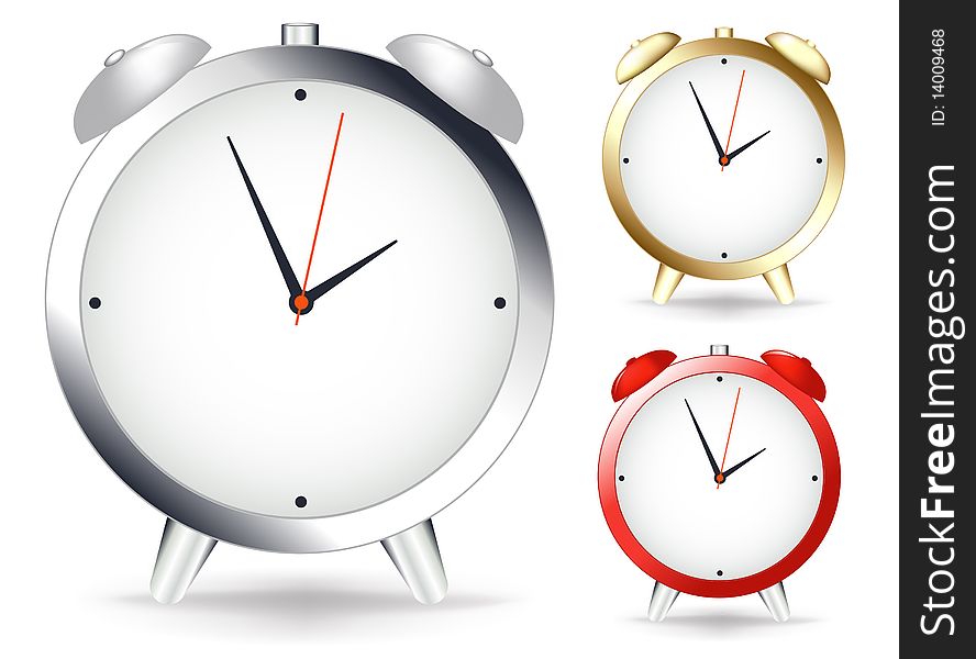 Alarm Clocks. Vector