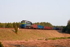 Freight Diesel Train Royalty Free Stock Image Freight Diesel Train Royalty Free Stock Image