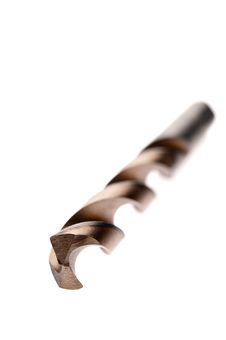 Macro Of A Coated Drill Bit On White Stock Photography Macro Of A Coated Drill Bit On White Stock Photography