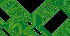 Green Circuit Board Illustration. Royalty Free Stock Images Green Circuit Board Illustration. Royalty Free Stock Images