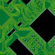 Green Circuit Board Illustration. Stock Photos Green Circuit Board Illustration. Stock Photos