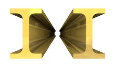 Capple Of Gold Steel Girder Isolated Royalty Free Stock Image Capple Of Gold Steel Girder Isolated Royalty Free Stock Image