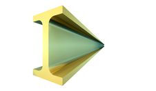 Gold Steel Girder Isolated On White Background Royalty Free Stock Photos Gold Steel Girder Isolated On White Background Royalty Free Stock Photos