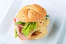 Ham And Cheese Sandwich Stock Images