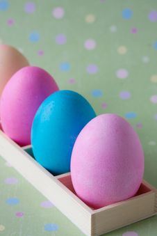 Colorful Easter Eggs In Wooden Box Stock Images Colorful Easter Eggs In Wooden Box Stock Images
