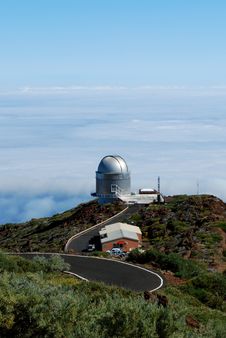 Telescopes At La Palma Stock Image