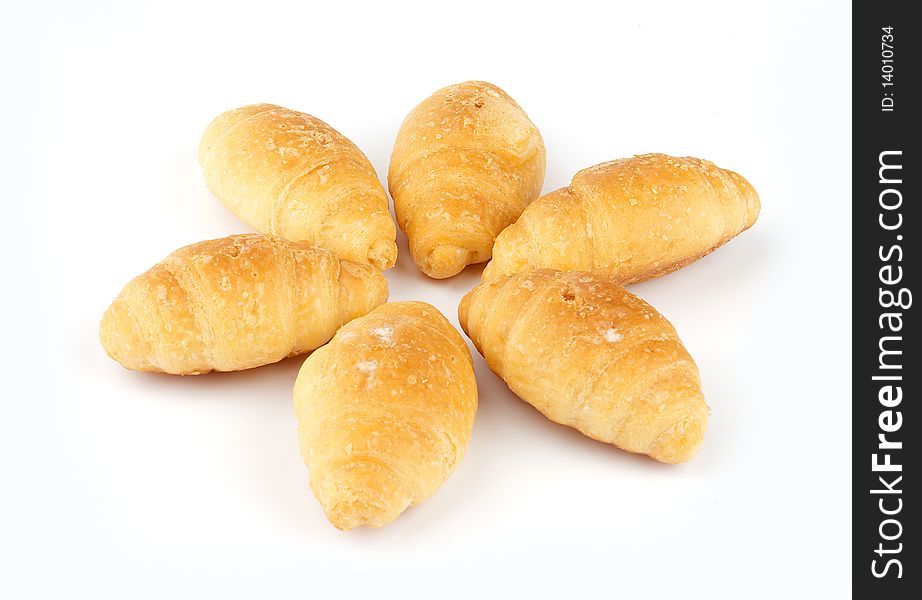 Croissants isolated on white background