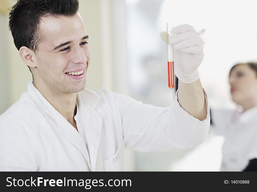 Young scientist in lab