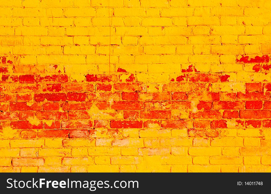 The fragment wall of brick close-up.