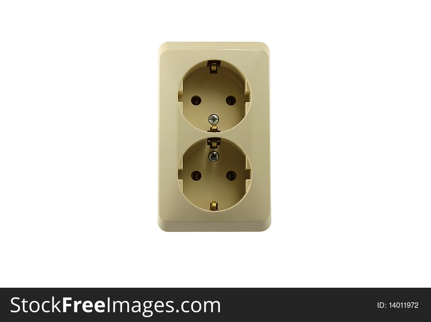 The new plastic socket on a white background. The new plastic socket on a white background