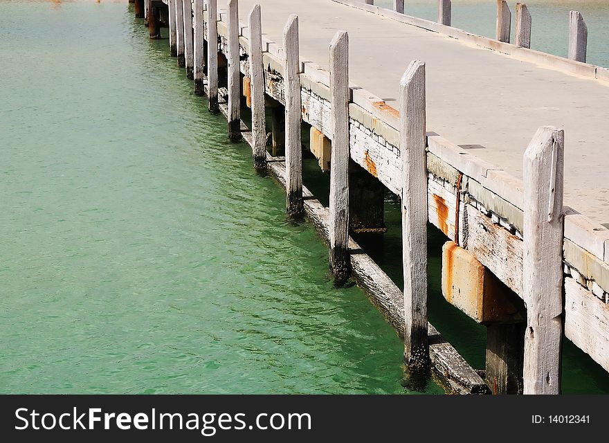 Pier for yachts at sea