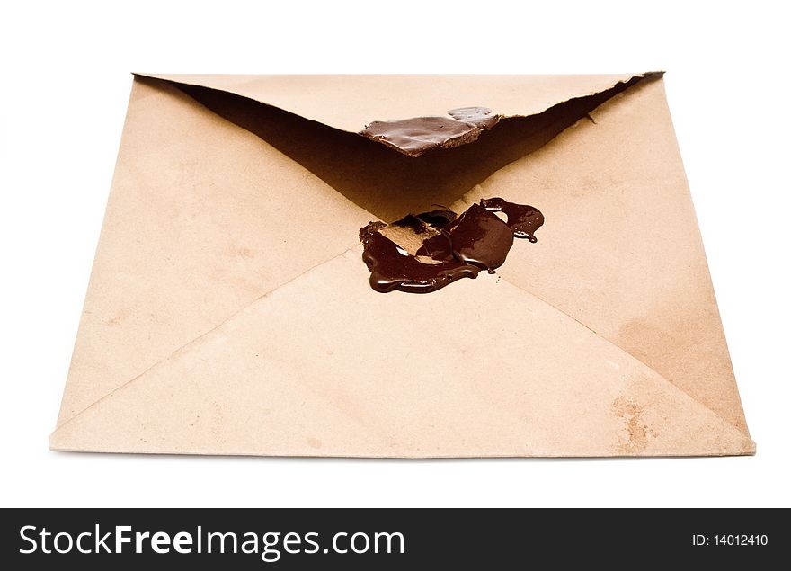 Envelope on white background for your illustrations