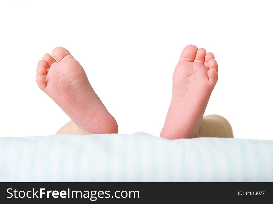 Tiny children's feet, isolated