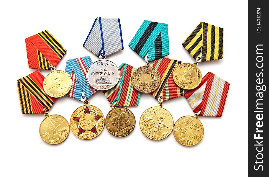 Collection of medals for participation in the Second World War