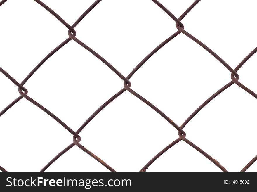 Metal net isolated on white
