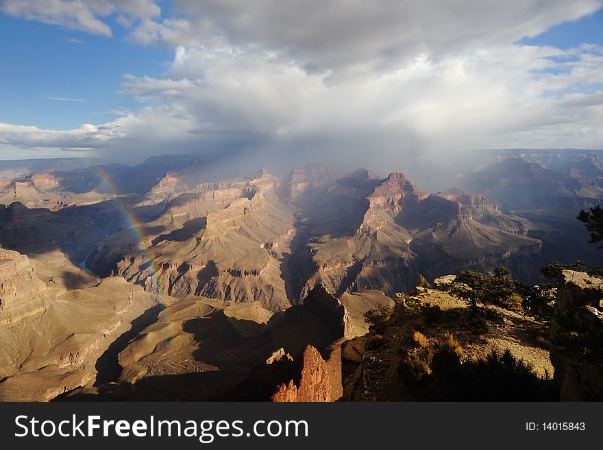 A Rainbow over Grand Canyon