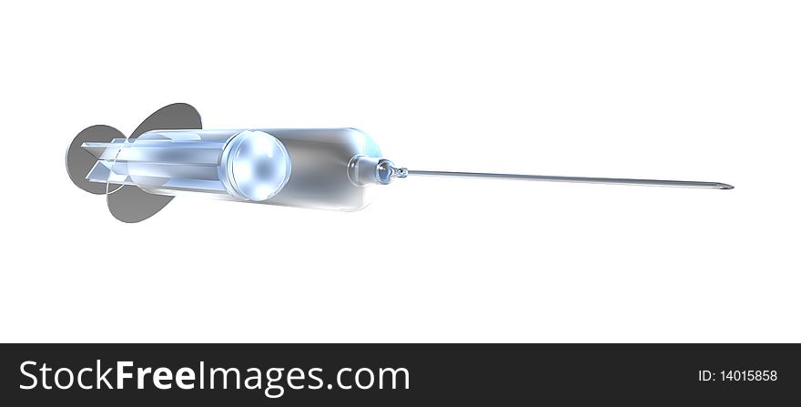 Syringe in glass - 3d made