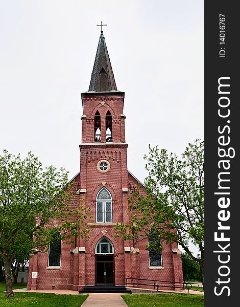 Historic Catholic Church in a rural setting. Historic Catholic Church in a rural setting.