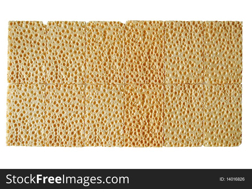 Crispbread, separately on a white background. Crispbread, separately on a white background