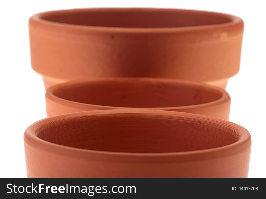 Ceramic pots for cultivation of plants in house conditions and for sprouts in agriculture.