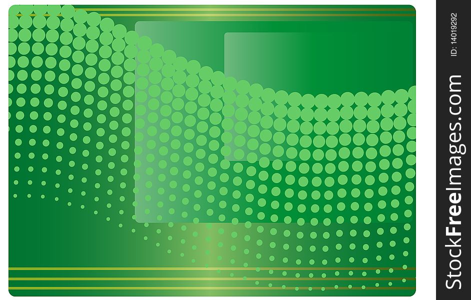 Green background with green halftone. Green background with green halftone
