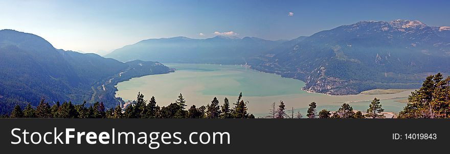 A 270 degree panorama view in the peak of mountain. A 270 degree panorama view in the peak of mountain.