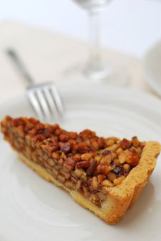 Slice Of Hazel Nut Tart Royalty Free Stock Photo Slice Of Hazel Nut Tart Royalty Free Stock Photo