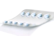 Pack Of Blue Tablets Isolated Stock Images Pack Of Blue Tablets Isolated Stock Images