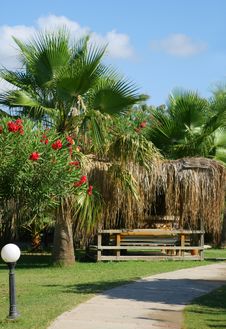 The Landscape With Summerhouse. Royalty Free Stock Photo The Landscape With Summerhouse. Royalty Free Stock Photo